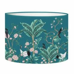 Abat-jours Lampes à Poser Abat-jour Chevet Jungle Jaune Moutarde T 25 X H 20 -Luminaires Soldes abat jour chevet jungle bleu canard t 25 x h 20