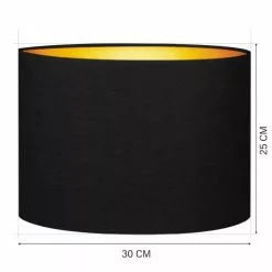 Abat-jours Lampes à Poser Abat-jour Chevet Moyen Noir Et Or T 30 X H 25 -Luminaires Soldes abat jour chevet moyen noir et or t 30 x h 25 2