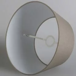 QAZQA Suspensions Abat-jour En Tissu Taupe -Luminaires Soldes abat jour en tissu taupe 2