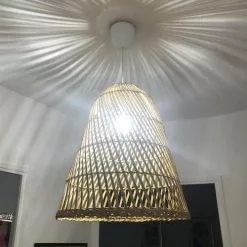 LUMISKY Suspensions Abat Jour Intérieur/extérieur Rotin Beige D40cm -Luminaires Soldes abat jour interieur exterieur rotin beige d40cm 3