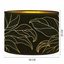 Abat-jours Lampadaires Abat-jour Lampadaire Doré Imprimé Noir Et Or Feuille T 40 X H 25 7 Abat-jours Lampadaires Abat-jour Lampadaire Doré Imprimé Noir Et Or Feuille T 40 X H 25 -Luminaires Soldes abat jour lampadaire dore imprime noir et or feuille t 40 x h 25 2