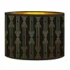 Abat-jours Lampadaires Abat-jour Lampadaire Doré Imprimé Noir Et Or Lazarre T 40 X H 25