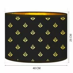Abat-jours Lampadaires Abat-jour Lampadaire Doré Imprimé Noir Et Or Lys T 40 X H 25 -Luminaires Soldes abat jour lampadaire dore imprime noir et or lys t 40 x h 25 2