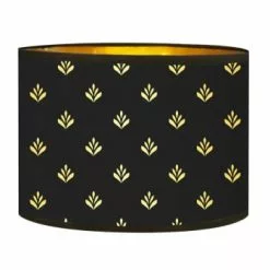 Abat-jours Lampadaires Abat-jour Lampadaire Doré Imprimé Noir Et Or Lys T 40 X H 25 -Luminaires Soldes abat jour lampadaire dore imprime noir et or lys t 40 x h 25 3