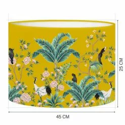 Abat-jours Lampadaires Abat-jour Lampadaire Jungle Jaune Moutarde T 45 X H 25 -Luminaires Soldes abat jour lampadaire jungle jaune moutarde t 45 x h 25 1