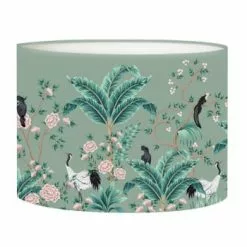 Abat-jours Lampadaires Abat-jour Lampadaire Jungle Jaune Moutarde T 45 X H 25 -Luminaires Soldes abat jour lampadaire jungle vert olive t 45 x h 25