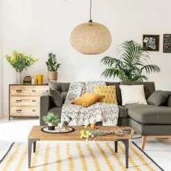 Maisons Du Monde Suspensions Abat-jour Pour Suspension En Rotin D60 -Luminaires Soldes abat jour pour suspension en rotin d60 1000 5 37 189334 5