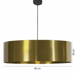 Abat-jours Suspensions Abat-jour Suspension Laqué Or Brillant D 60 X H 25 -Luminaires Soldes abat jour suspension laque or brillant d 60 x h 25 2