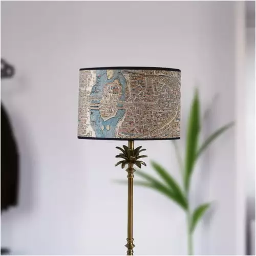 Yeda Design Lampes à Poser Abat Jour Vintage Map Paris 25 X 18 2 Yeda Design Lampes à Poser Abat Jour Vintage Map Paris 25 X 18 – Image 2