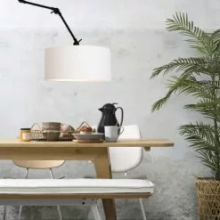 It's About Romi Appliques Murales Et Spots Applique 3 Bras En Métal Et Abat-jour Blanc L100cm -Luminaires Soldes applique 3 bras en metal et abat jour blanc l100cm 2