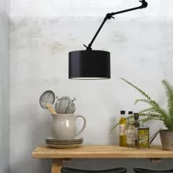 It's About Romi Appliques Murales Et Spots Applique 3 Bras Et Abat-jour Noir L100cm -Luminaires Soldes applique 3 bras et abat jour noir l100cm 3
