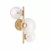 Maisons Du Monde Appliques Murales Et Spots Applique 3 Globes En Verre Et Métal Doré
