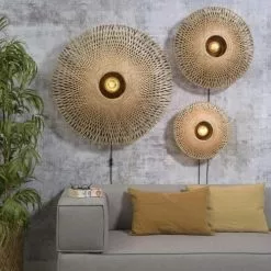Good & Mojo Appliques Murales Et Spots Applique Bambou Avec Câble D44cm -Luminaires Soldes applique bambou avec cable d44cm 2