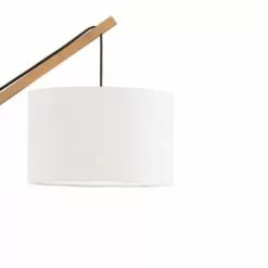 Good & Mojo Appliques Murales Et Spots Applique Bambou/lin Blanc L50cm -Luminaires Soldes applique bambou lin blanc l50cm 4