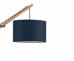 Good & Mojo Appliques Murales Et Spots Applique Bambou/lin Gris Vert L50cm -Luminaires Soldes applique bambou lin bleu l50cm 1