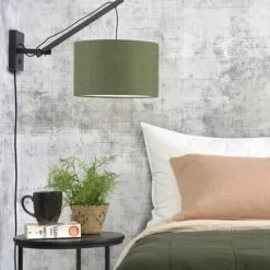 Good & Mojo Appliques Murales Et Spots Applique Bambou/lin L50cm -Luminaires Soldes applique bambou lin l50cm 15