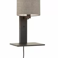 Good & Mojo Appliques Murales Et Spots Applique Bambou Noir/lin Avec Tablette H36cm -Luminaires Soldes applique bambou noir lin avec tablette h36cm 23