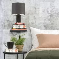 Good & Mojo Appliques Murales Et Spots Applique Bambou Noir/lin Avec Tablette H36cm 8 Good & Mojo Appliques Murales Et Spots Applique Bambou Noir/lin Avec Tablette H36cm -Luminaires Soldes applique bambou noir lin avec tablette h36cm 26