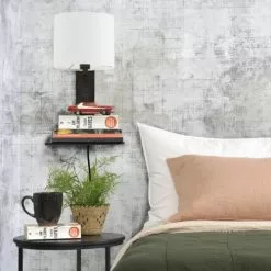 Good & Mojo Appliques Murales Et Spots Applique Bambou Noir/lin Avec Tablette H36cm 8 Good & Mojo Appliques Murales Et Spots Applique Bambou Noir/lin Avec Tablette H36cm -Luminaires Soldes applique bambou noir lin avec tablette h36cm 38