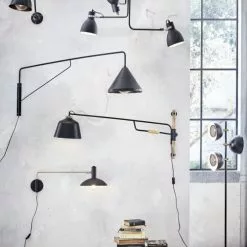 Maisons Du Monde Appliques Murales Et Spots Applique Bras Déporté 1 Abat-jour En Métal Noir -Luminaires Soldes applique bras deporte 1 abat jour en metal noir 1000 2 30 208966 4