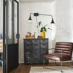 Maisons Du Monde Appliques Murales Et Spots Applique Double Articulée En Métal Noir Mat -Luminaires Soldes applique double articulee en metal noir mat 1000 8 12 210383 4