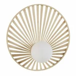 Maisons Du Monde Appliques Murales Et Spots Applique En Bambou Et Verre Opaline