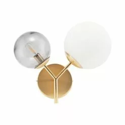 House Doctor Appliques Murales Et Spots Applique En Laiton Blanche Et Grise