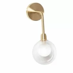 Maisons Du Monde Appliques Murales Et Spots Applique En Métal Doré Et Verre H34