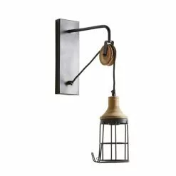 Maisons Du Monde Appliques Murales Et Spots Applique En Métal Noir Et Manguier