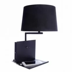 Lussiol Lighting Appliques Murales Et Spots Applique En Textile Noir H.34 Cm -Luminaires Soldes applique en textile noir h 34 cm 2