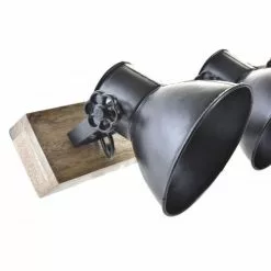 Wadiga Appliques Murales Et Spots Applique Murale Bois Et Métal Noir Triple 67x18x24cm -Luminaires Soldes applique murale bois et metal noir triple 67x18x24cm 2