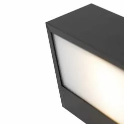 QAZQA Appliques Murales Et Spots Applique Murale En Aluminium Noir -Luminaires Soldes applique murale en aluminium noir 6