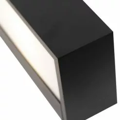 QAZQA Appliques Murales Et Spots Applique Murale En Aluminium Noir -Luminaires Soldes applique murale en aluminium noir 8