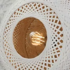 Good & Mojo Appliques Murales Et Spots Applique Murale En Bambou Blanc D40 -Luminaires Soldes applique murale en bambou blanc d40 3