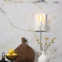 It's About Romi Appliques Murales Et Spots Applique Murale En Métal Blanc H25cm -Luminaires Soldes applique murale en metal blanc h25cm 2