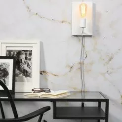 It's About Romi Appliques Murales Et Spots Applique Murale En Métal Blanc H25cm -Luminaires Soldes applique murale en metal blanc h25cm 3