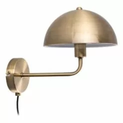 Leitmotiv Appliques Murales Et Spots Applique Murale Champignon En Métal Gris -Luminaires Soldes applique murale en metal bonnet dore antique