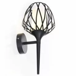 Keria Appliques Murales Et Spots Applique Murale En Métal Noir -Luminaires Soldes applique murale en metal noir 3
