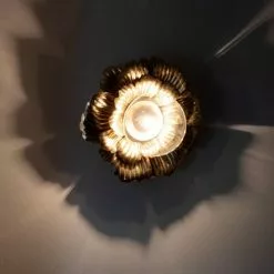 Luminaires Soldes 2022 -Luminaires Soldes applique murale fleur en metal dore 1000 8 18 227978 2