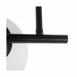 Ixia Appliques Murales Et Spots Applique Murale Métal Noir Et Globe En Verre Dépoli Blanc -Luminaires Soldes applique murale metal noir et globe en verre depoli blanc 3