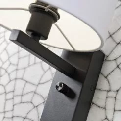 It's About Romi Appliques Murales Et Spots Applique Noire Avec Tablette Et Abat-jour Noir H42cm -Luminaires Soldes applique noire avec tablette et abat jour noir h42cm 2