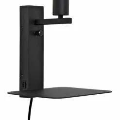 It's About Romi Appliques Murales Et Spots Applique Noire Avec Tablette H25cm