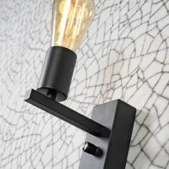 It's About Romi Appliques Murales Et Spots Applique Noire Avec Tablette H25cm -Luminaires Soldes applique noire avec tablette h25cm 3