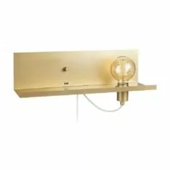 Girard Sudron Appliques Murales Et Spots Applique Tablette Avec Port USB En Métal Dorée L50cm -Luminaires Soldes applique tablette avec port usb en metal doree l50cm 2