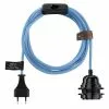 Hoopzi Suspensions Fil électrique En Tissu Luminaire Bleu Ciel 4,5m