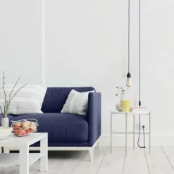 Hoopzi Suspensions Fil électrique En Tissu Luminaire Bleu Marine 4,5m -Luminaires Soldes fil electrique en tissu luminaire bleu marine 4 5m 2