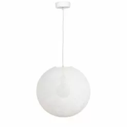 La Case De Cousin Paul Suspensions Globe Blanc D36cm -Luminaires Soldes globe blanc d36cm 3