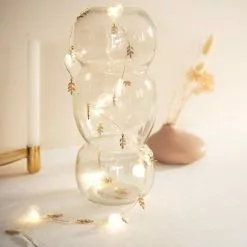 Maisons Du Monde Guirlandes Et Décorations Lumineuses Guirlande Lumineuse Blanche Et Dorée 10 LED L120 -Luminaires Soldes guirlande lumineuse blanche et doree 10 led l120 1000 0 29 227579 3