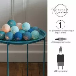 La Case De Cousin Paul Guirlandes Et Décorations Lumineuses Guirlande Lumineuse Bleue Et Grise -Luminaires Soldes guirlande lumineuse bleue et grise 3