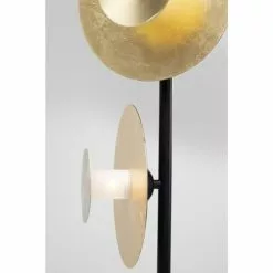Kare Design Lampadaires Lampadaire 3 Disques En Acier Doré Et Marbre H160 -Luminaires Soldes lampadaire 3 disques en acier dore et marbre h160 2